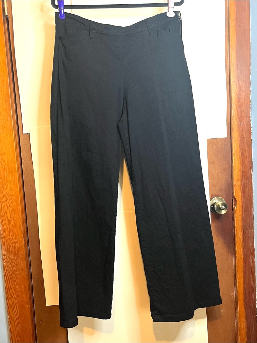 ModCloth Women’s Size XL Black Stretch Cotton Wide-Leg Pants